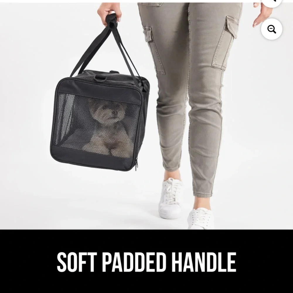 New Gorilla Grip Cat/Dog Soft Carrier Travel Bag Up To 15Lbs 16.5”x11”x11” Gray